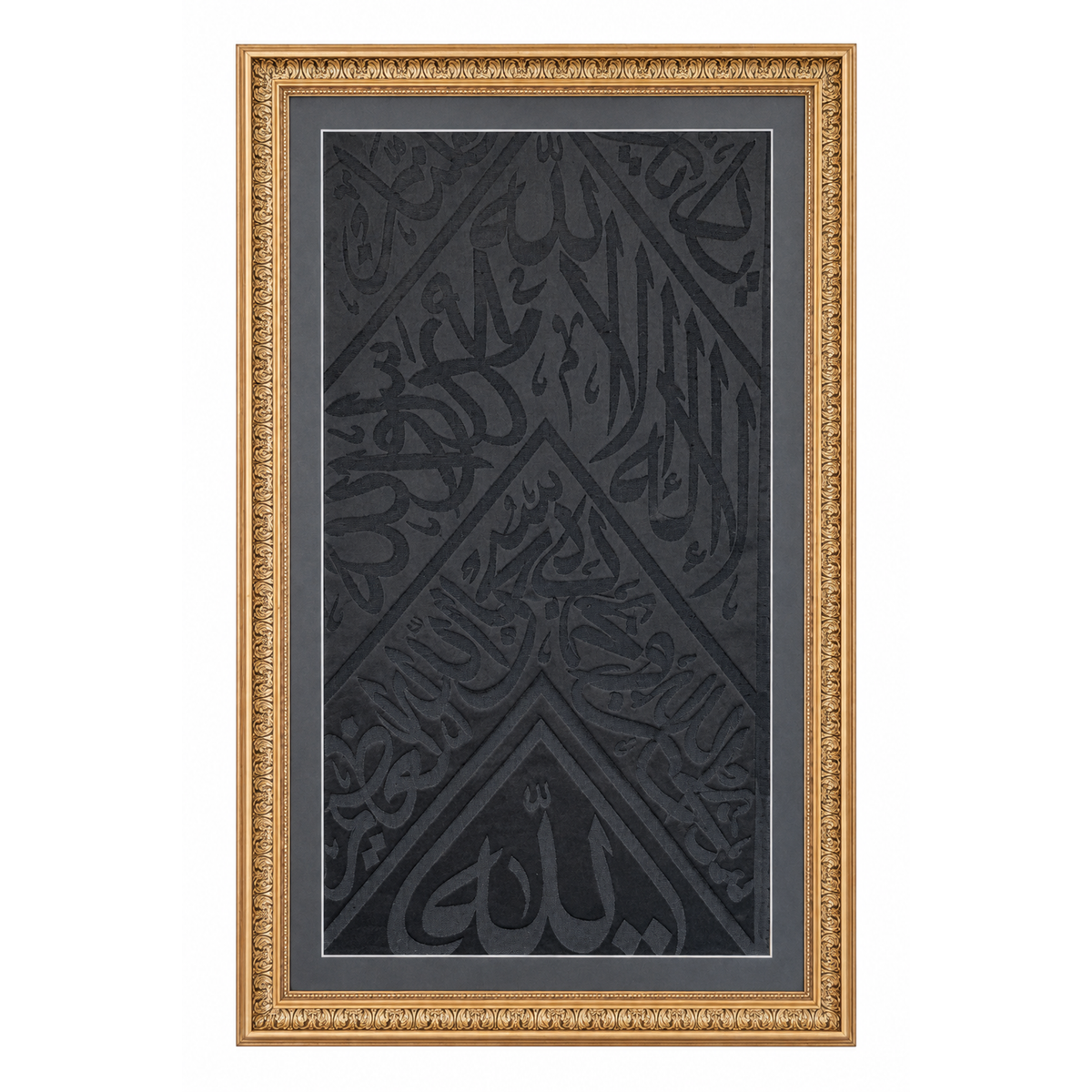 Certified Framed Kaaba Kiswa – 104 × 63 cm