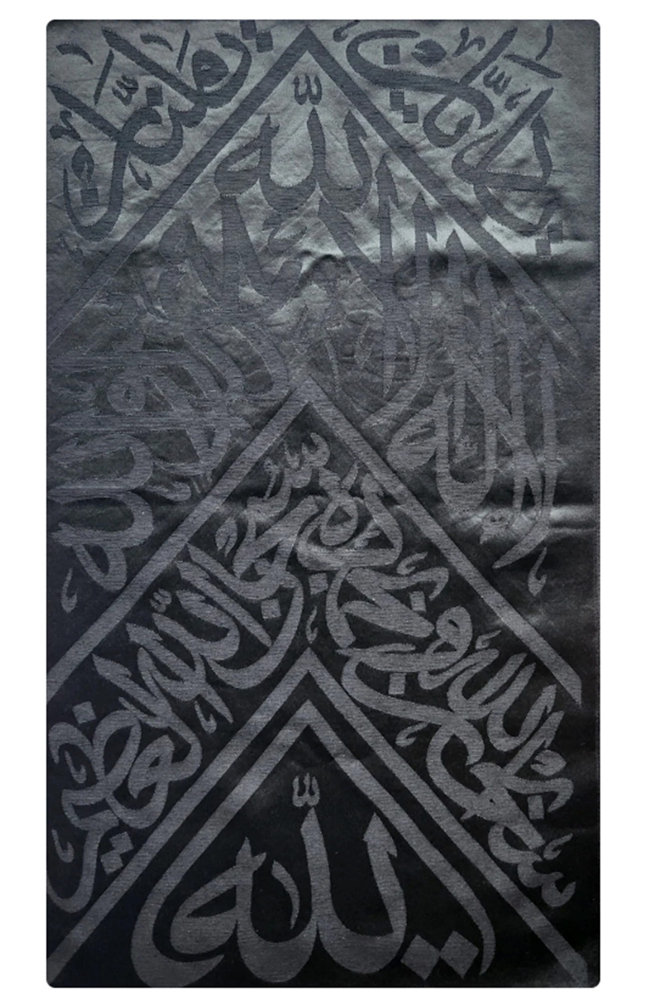 85x45 cm Authentic Kaaba Kiswa Cloth with Gold Calligraphy - Certified Rectangular Holy Kaaba Silk Piece, Luxury Islamic Wall Decor & Gift