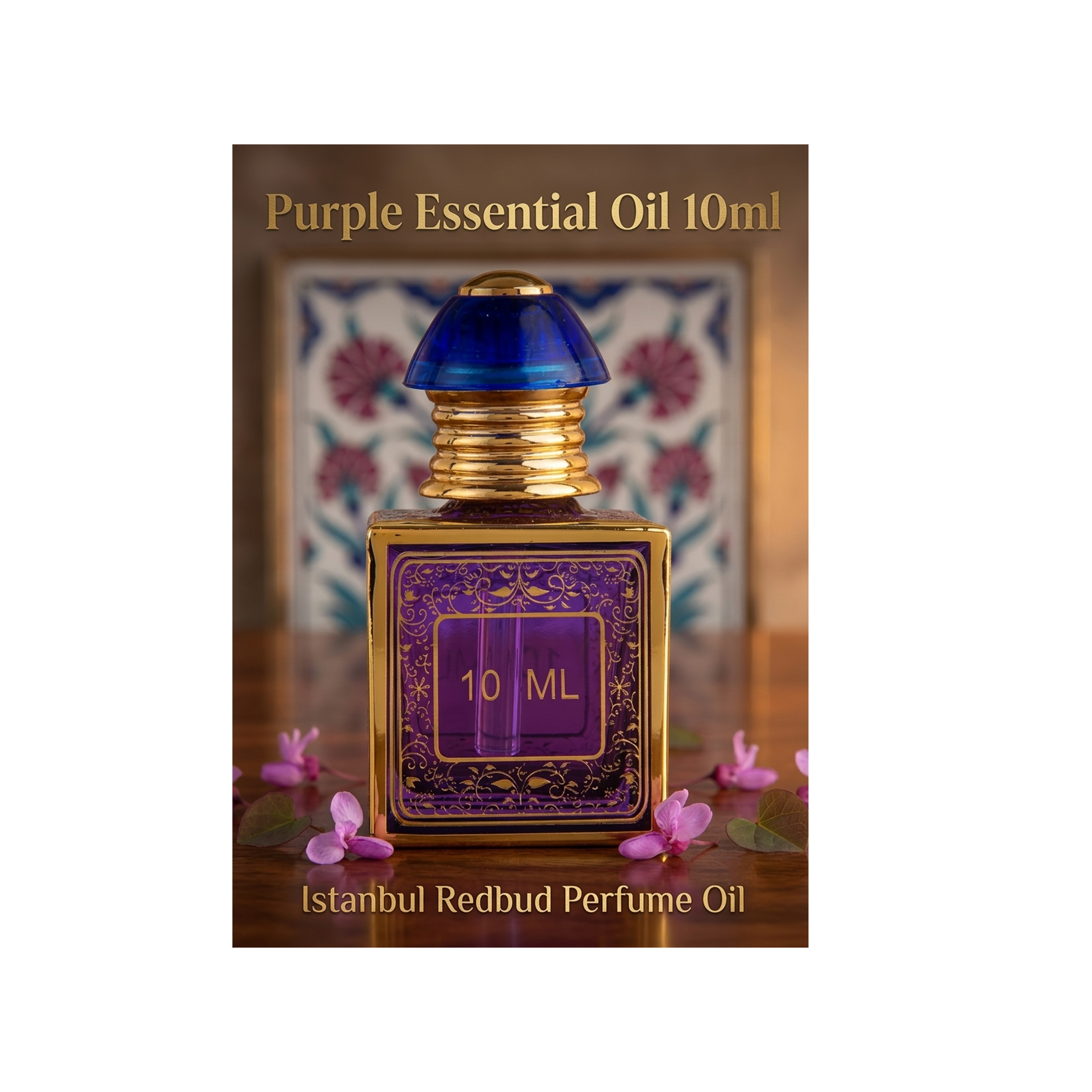 Purple Essential Oil 10ml, Istanbul Redbud Perfume Oil, Judas Tree Blossom Scent, Floral Fragrance Roll On, Purple Flower Attar